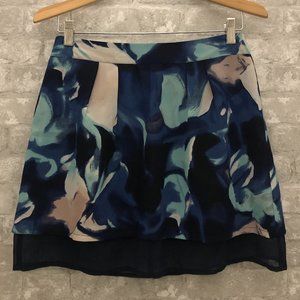 Vero Moda Blue Floral Mini Skirt Size 38 - like new
